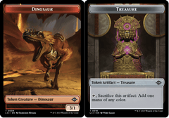 Dinosaur (0009) // Treasure (0018) Double-Sided Token - Foil